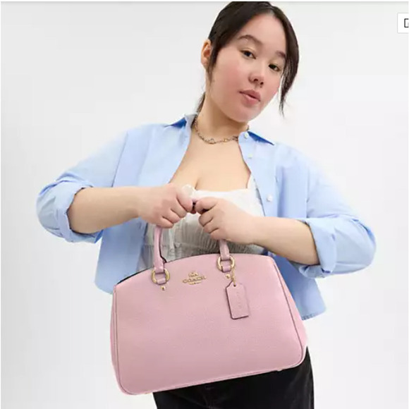 Coach Savannah Large Carryall Bag Crossbody In Leather/Powder Pink CAL56 NWT - Picture 4 of 10